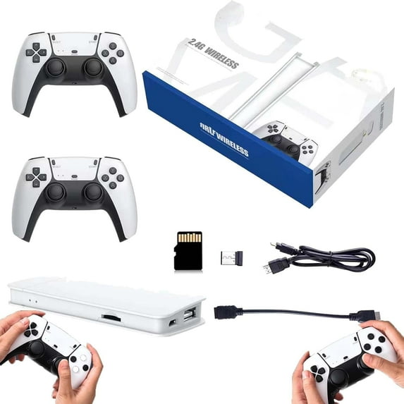 Retro Console, Retro 4k Gaming Stick Pro, Plug And Play Video Stick with Games Gamepad Wireless Controllers