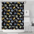 thumbnail image 1 of Retro Consoles Games Icons Black Pattern Shower Curtain 84"x72" ,Bathroom Decorative Shower Curtains Set with 12 Hooks,Modern Waterproof Washable Shower Curtain, 1 of 6