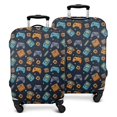 thumbnail image 1 of Retro Consoles Games Icons Blue Pattern Luggage Cover Fashion Suitcase Cover Baggage Covers Fit 25-28 Inch Luggage (Go Travel), 1 of 5