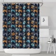 thumbnail image 1 of Retro Consoles Games Icons Blue Pattern Shower Curtain 72"x84" ,Bathroom Decorative Shower Curtains Set with 12 Hooks,Modern Waterproof Washable Shower Curtain, 1 of 6