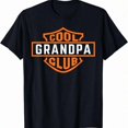 thumbnail image 1 of Retro Cool Grandpa Club Grandparents Mens Father's Day T-Shirt, 1 of 5