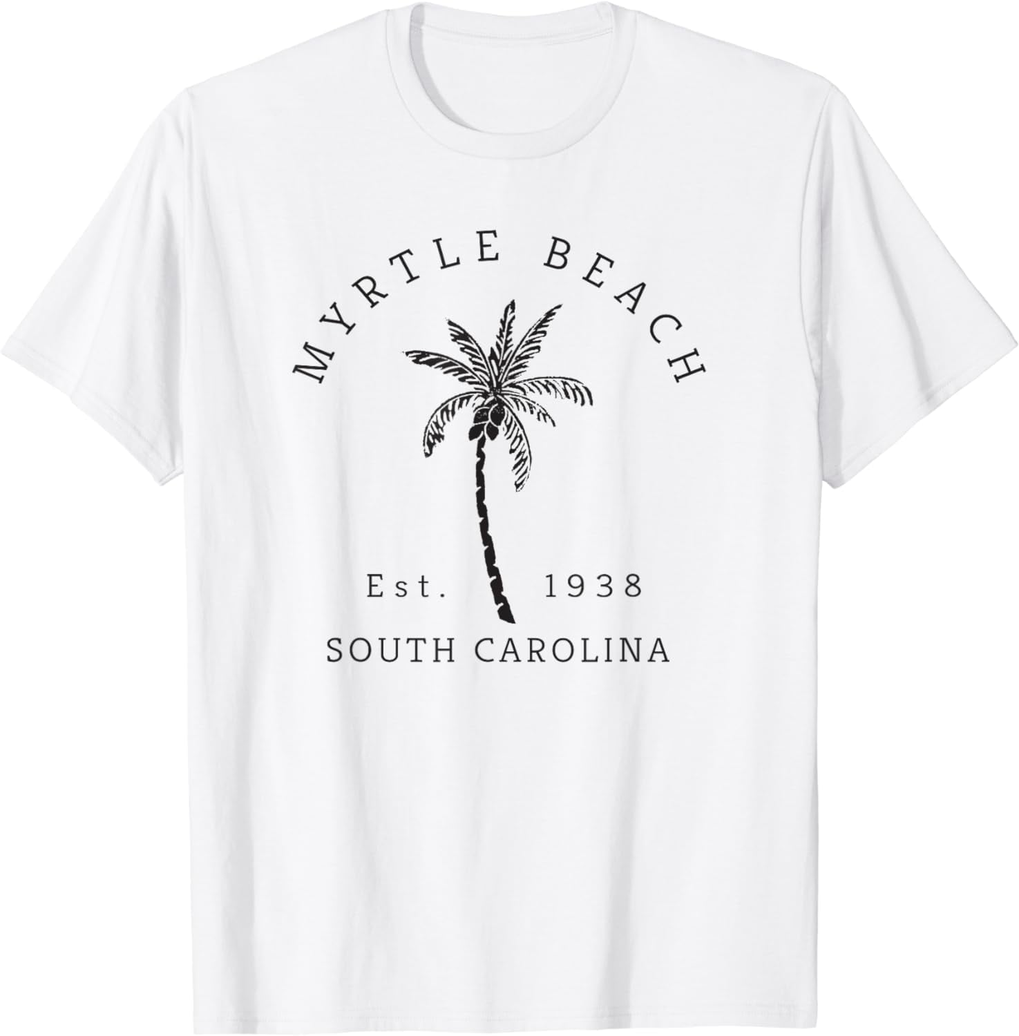 Retro Cool Original Myrtle Beach SC Palm Tree Novelty TShirt