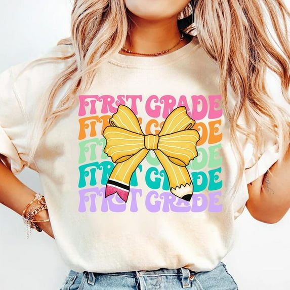 Retro Coquette Back To School Bundle, Kindergarten, First Day Of School T-shirt, Teacher T-shirt, First/Second/Third Grade T-shirt, School Bundle T-shirt.