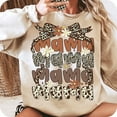 thumbnail image 1 of Retro Coquette Mama Sweatshirt, Leopard Print Mama Shirt, Boho Floral Mom Gift, Mother’s Day Bow Crewneck, 1 of 5