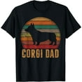 thumbnail image 1 of Retro Corgi Dad Gift Dog Owner Pet Welsh Corgi Father T-Shirt, 1 of 3