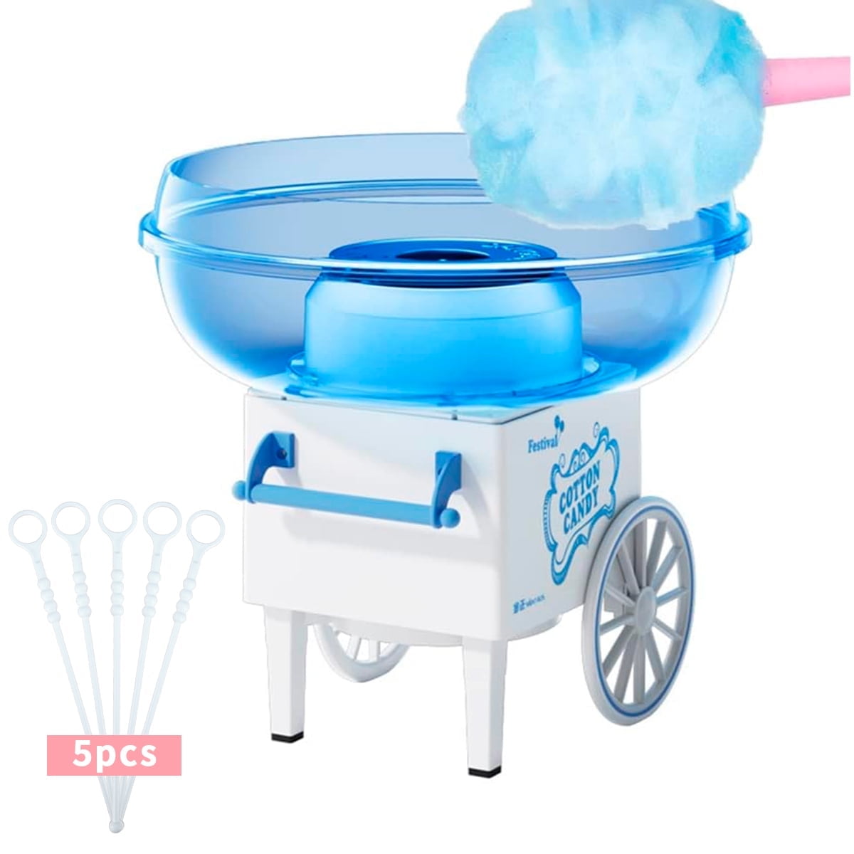 Retro Cotton Candy Maker, Vintage Candy Machine for Hard Candy & Flossing Sugar, Includes 1