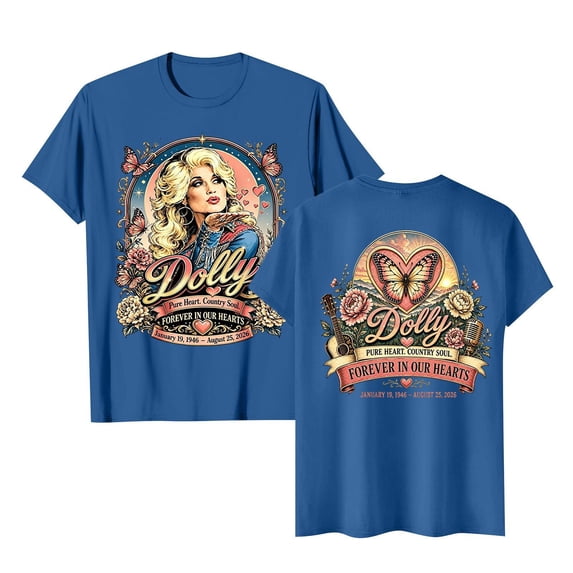 Retro Country Music Parton T-shirt for Men and Women Graphic Dolly T-shirts Unisex Short Sleeve Crew Neck T-shirts for Fans Memorial Gift Apparel,(XL)