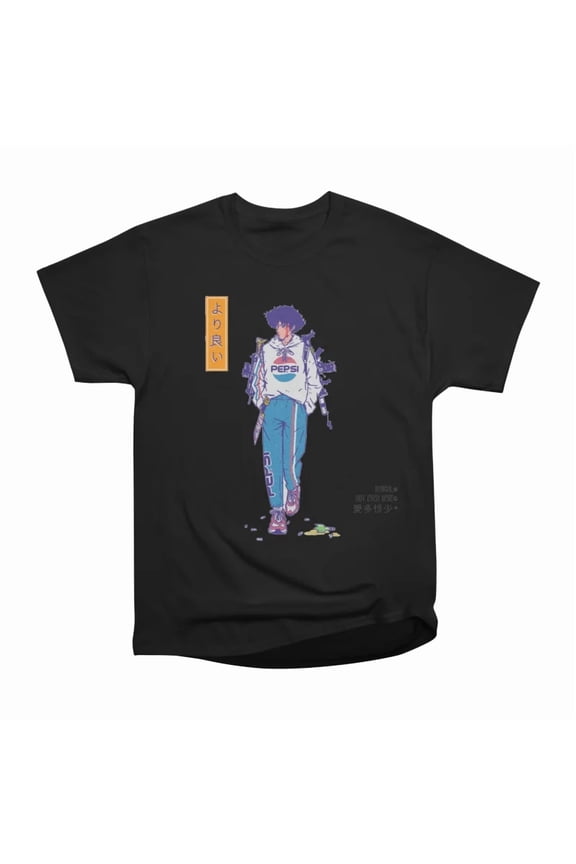 Retro Cowboy Bebop Pepsi Colab T-Shirt Tee Gift For Him Merch For Her Apparel For Friend