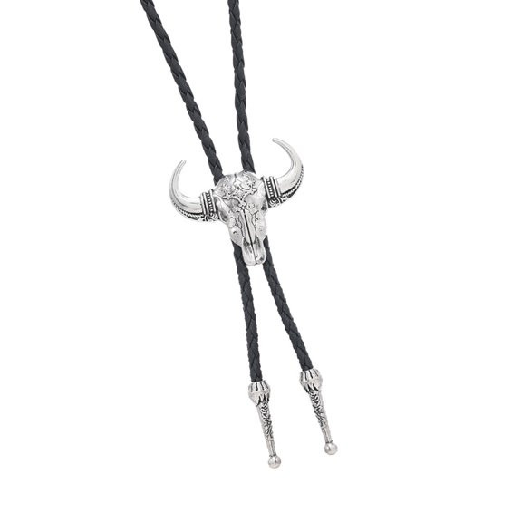 Retro Cowgirls Bolos Necklace Unisex With PU Cord Practical For Daily Outfits