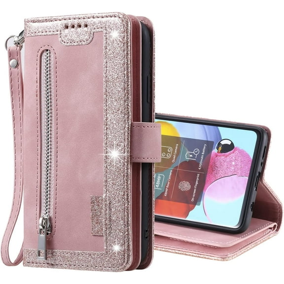 Retro Creative PU Flip Phone case with Wallet Card Holder Stand for Samsung Galaxy S10 S9 S8 E Plus 4G Shell Luxury Exquisite Multifunctional Shockproof Back Cover(Pink,S10 Plus)