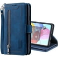 thumbnail image 1 of Retro Creative PU Flip Phone case with Wallet Card Holder Stand for Samsung Galaxy S10 S9 S8 E Plus 4G Shell Luxury Exquisite Multifunctional Shockproof Back Cover(Blue,S8), 1 of 8
