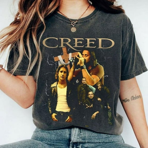 Retro Creed Metal Shirt Rock Band Creed 2024 Tour Graphic Tee Creed Band Fan Gift