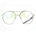 thumbnail image 1 of Retro Cropped Exposed Lens Round Metal Rim Womens Eye Glasses Gold, 1 of 4