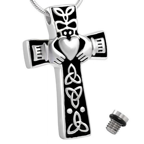Retro Cross Urn Necklace for Ashes - Memorial Pendant Cremation Jewelry Keepsake Pendant Gift for Ashes for Women Men
