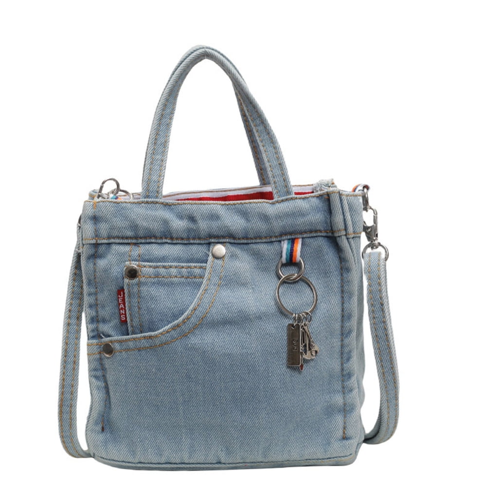 Women Denim Crossbody Bag Multi Pocket Denim Shoulder Bag Women Denim Crossbody Bag Multi Pocket Denim Shoulder Bag