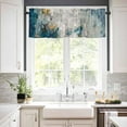 thumbnail image 1 of Retro Curtain Kitchen Valance, Blue Gray Abstract Modern Art Rod Pocket Drapes, Filter Light Windows Treatments Valances Curtains for Living Room Farmhouse Bathroom Bedroom Décor 54" Wx18 L, 1 of 6