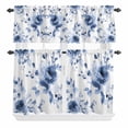 thumbnail image 1 of Retro Curtain Valances Set Sunflowers Rustic Wood Grain Texture Pastoral Kitchen Curtains 36&nbsp;inch Length Rod Pocket Valance and Tiers 3 Piece Set Small Bedroom Bathroom Laundry Decor, 1 of 9