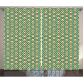 thumbnail image 1 of Ambesonne Vintage Curtains 2 Panel Set, Groovy Oval Pattern, 108" x 96", Multicolor, 1 of 3