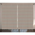 thumbnail image 1 of Ambesonne Retro Curtains 2 Panel Set, Geometric Angled Lines, 108" x 90", Multicolor, 1 of 3