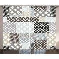 thumbnail image 1 of Ambesonne Retro Curtains 2 Panel Set, Patchwork Style, 108" x 90", Multicolor, 1 of 2