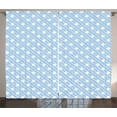 thumbnail image 1 of Ambesonne White Curtains 2 Panel Set, Retro Nostalgic Polka Dot, 108" x 108", Pale Blue, 1 of 3