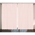thumbnail image 1 of Ambesonne Geometric Curtains 2 Panel Set, Squares Polka Dots, 108" x 90", Pale Pink White, 1 of 3