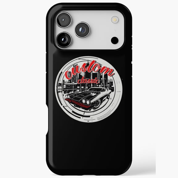 Retro Customs Garage Vehicle Graphics Insignia Phone Case 17 11 12 13 14 15 16 Pro Max