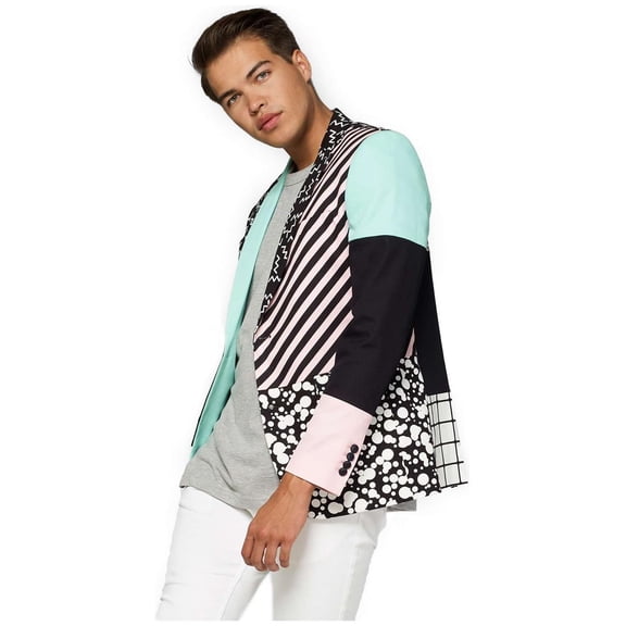 OppoSuits Deluxe Men's Blazers Retro - Cut & Sew - Black - US 40 Black