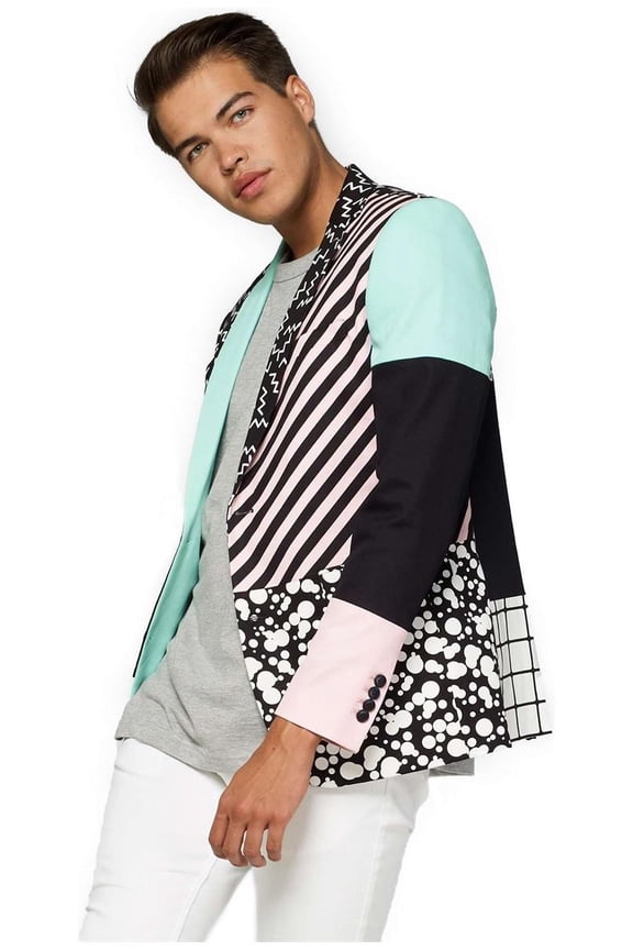 Men's Blazers Retro - Cut & Sew - Black - US 40 Black