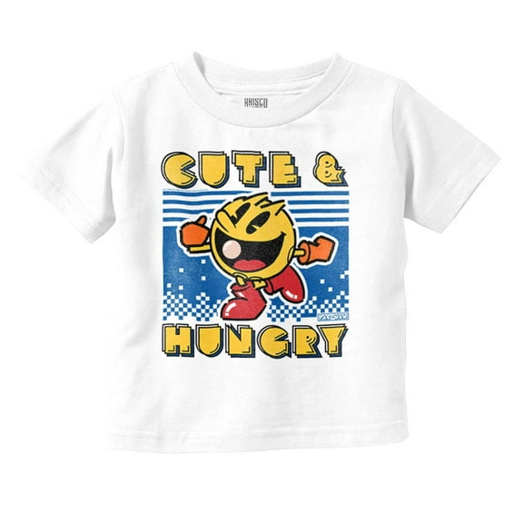 Retro Cute Hungry Funny PACMAN Game Youth T Shirt Tee Girls Infant Toddler Brisco Brands 18M