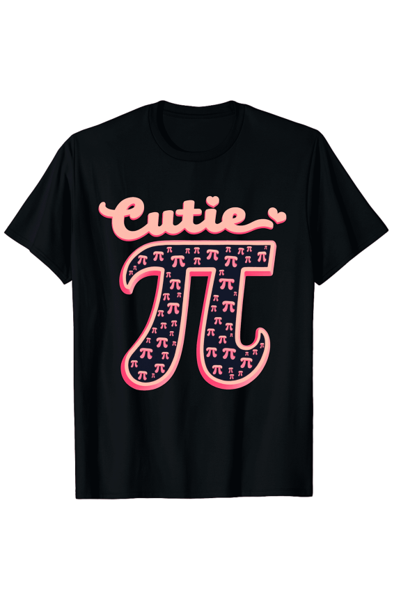 Retro Cutie Pi Math Pun T-Shirt Funny Pi Day Teacher Student Graphic Tee Pink Mathematics Nerd Geek Apparel