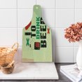 thumbnail image 1 of Retro Cutting Board, I Love to Drink Beer Calligraphy with a Hand Holding Booze Bottle Grunge Illustration, Tempered Glass Cutting and Serving Board, Wine Bottle Shape, Multicolor, by Ambesonne, 1 of 5