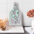 thumbnail image 1 of Retro Cutting Board, Miss Bunny Hoop in Love Romantic Rabbit Valentines Day in Hearts Art, Decorative Tempered Glass Cutting and Serving Board, Wine Bottle Shape, Pale Pink White, by Ambesonne, 1 of 1