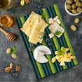 thumbnail image 1 of Retro Cutting Board, Striped Geometric Pattern Funky Colorful Lines Horizontal Illustration Print, Decorative Tempered Glass Cutting and Serving Board, Small Size, Multicolor, by Ambesonne, 1 of 5