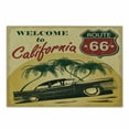 thumbnail image 1 of Retro Cutting Board, Retro Welcome to California Advertising Seat of Hollywood in Pop Art Style Print, Decorative Tempered Glass Cutting and Serving Board, Small Size, Red Emerald, by Ambesonne, 1 of 1