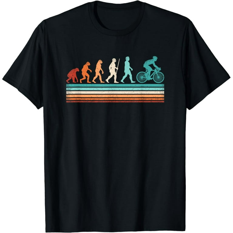 Retro Cyclist Evolution Cycling Mountain Bike Biking Bicycle T