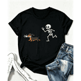 thumbnail image 1 of Retro Dachshund Skeleton Hand T-Shirt, 1 of 13