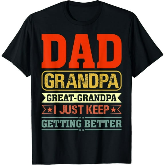 Retro Dad Grandpa Great Grandpa Gifts for Grandparents T-Shirt