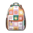 thumbnail image 1 of Retro Daisy Graphic School Backpack - Waterproof Exterior & Spacious Organized Storage, 1 of 6