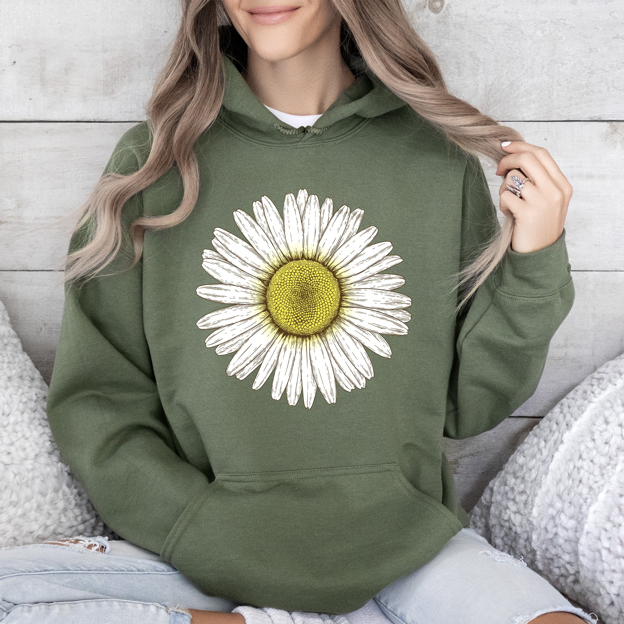 Vintage flower hoodie sale