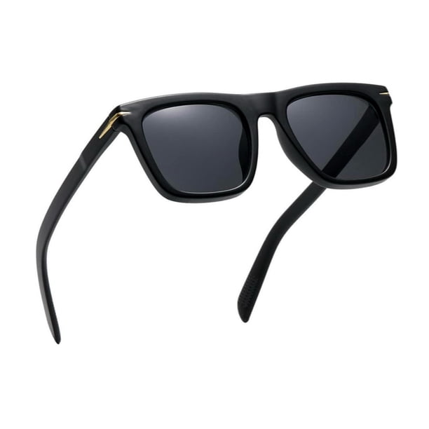 Retro Dark Black Plastic Frame Square Black Tint Lens  display picture 1