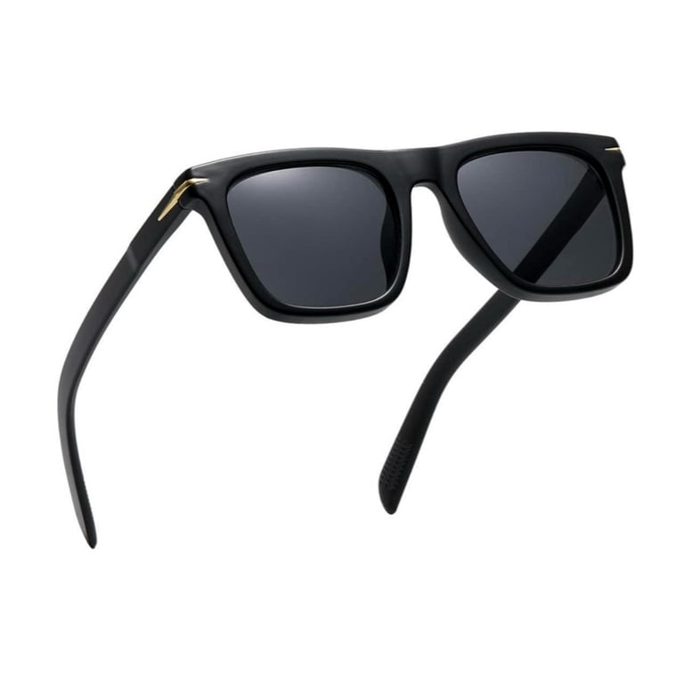 Retro Dark Black Plastic Frame Square Black Tint Lens  display picture 3