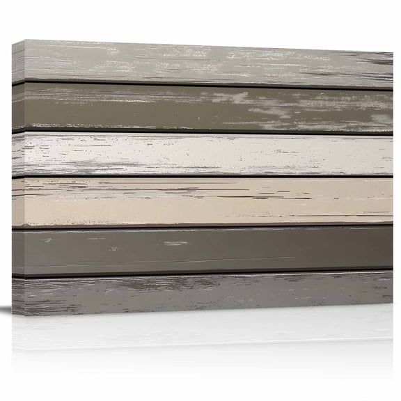 Retro Dark Grey Stripe Canvas Print Wall Art Peeling Paint Effect Texture Pictures Painting Morden Artwork for Living Room Bedroom, Ready to Hang - 12"x16"