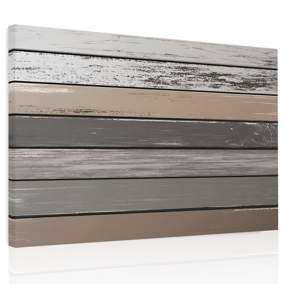 Retro Dark Grey Stripe Canvas Print Wall Art, Peeling Paint Effect Theme Wall Decor Modern Artwork Paintings Pictures for Living Room Framed and Stretched Ready to Hang, 24" x 32"