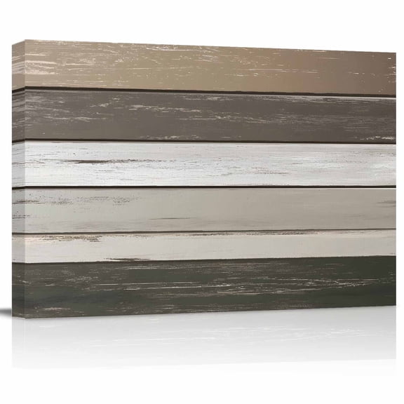 Retro Dark Grey Stripes Canvas Print Wall Art Peeling Paint Effect Texture Pictures Painting Morden Artwork for Living Room Bedroom, Ready to Hang - 12"x16"