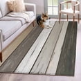 thumbnail image 1 of Retro Dark Grey Stripes Washable Area Rug 4x6 111 Peeling Paint Effect Texture Low-Profile Large Area Rugs with Non Slip Backing Indoor Floor Carpet for Entrance Living Room Bedroom Home Office, 1 of 9