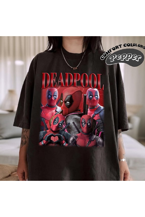 Retro Deadpool Comfort Colors Shirt - Vintage Fan Gift with Colorful Graphic of Deadpool Characters