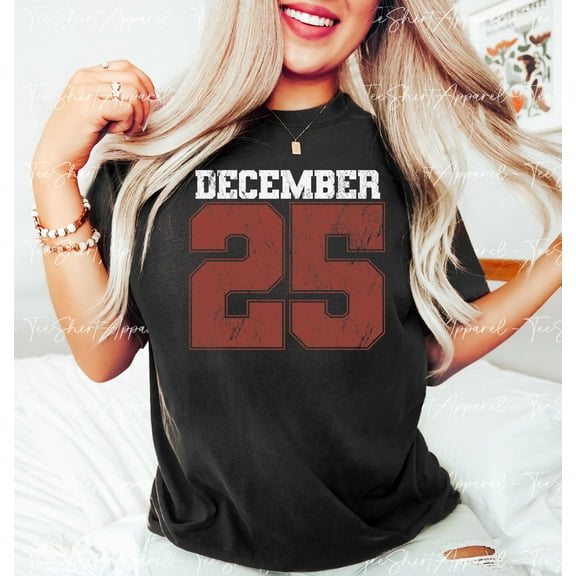 Retro December 25 Shirt | Minimalist Christmas Day Graphic Tee for Holiday Season