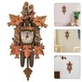 thumbnail image 1 of Retro Decor Clock Wooden Pendulum Wall Clock Owl Vintage Hanging Watches Timed Alarm Reminder for Living Room Office, 1 of 8