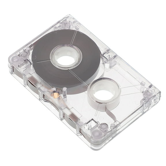 NIAIZEK Blank Cassette Tape White Plastic for Audio Recording with Transparent Protective Case, Compatible with Cassette Players
